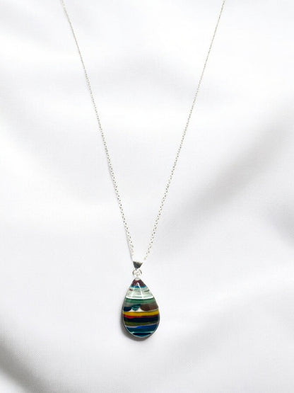 Surfite Surfboard Pendant Necklace in Sterling Silver