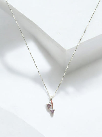 Petals of Twilight Pendant Necklace in Sterling Silver