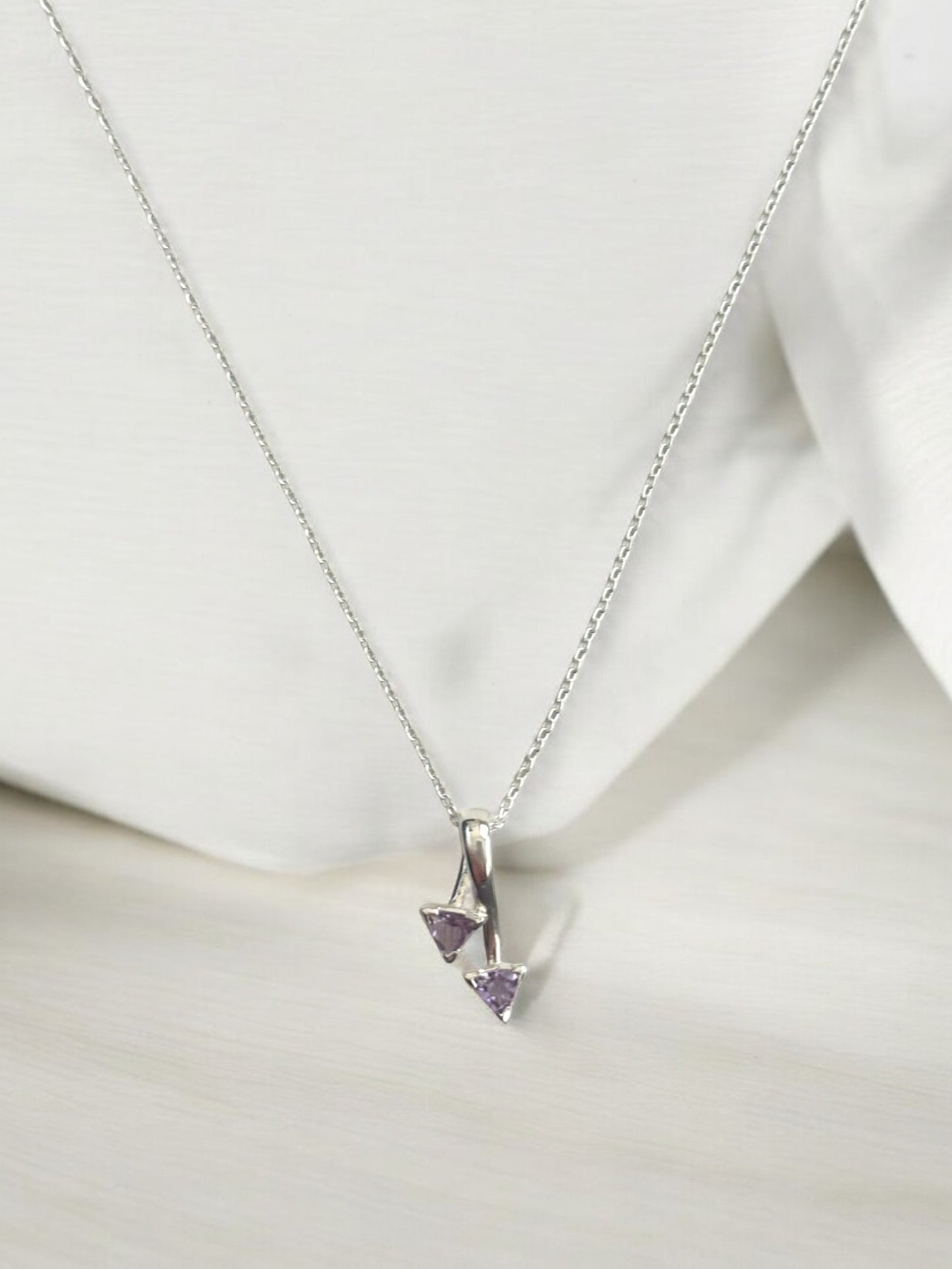 Petals of Twilight Pendant Necklace in Sterling Silver