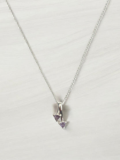 Petals of Twilight Pendant Necklace in Sterling Silver