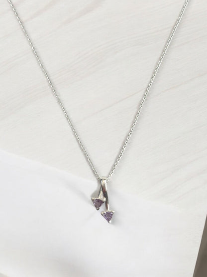 Petals of Twilight Pendant Necklace in Sterling Silver