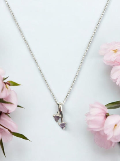 Petals of Twilight Pendant Necklace in Sterling Silver